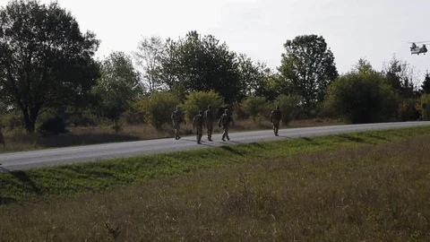 173rd Airborne Brigade Combat Team conduct Exercise Saber Junction 18 - 2018 Stock Footage 100848973