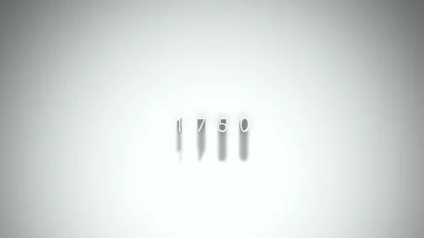 1750 3D title animation with shadows on a white background Stock Footage 296749199
