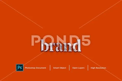 177 brand  text effect Design Photoshop Layer Style PSD Template