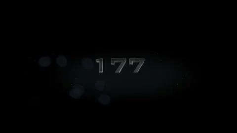 177 title metal text on black alpha channel background Stock Footage 295869906