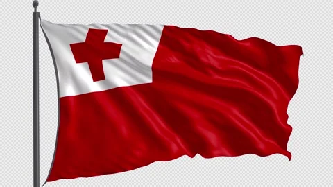 179 Flag of Tonga with Alpha channel 3D Rendering 179 Stock Footage 159252428