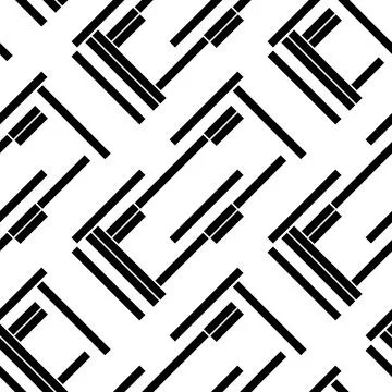 1799 Seamless pattern with black bands イラスト素材