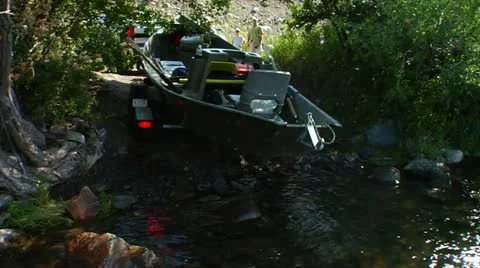 17July Boat Launch 07 Stock Footage 12760758