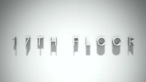 17th Floor 3D title animation with shadows on a white background Vídeos de archivo 295964577
