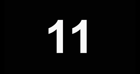 18. 4K Resolution. Countdown of 18 seconds, with black background Stock Footage 235912791