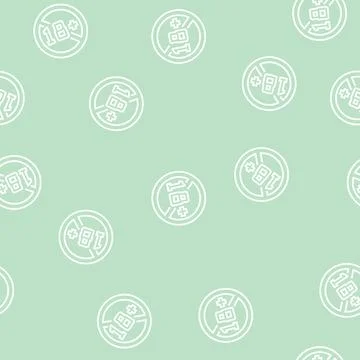 18 age restriction line seamless pattern Stock Illustration