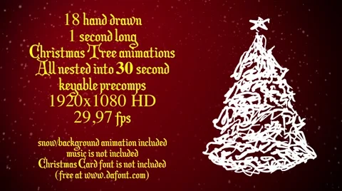 18 Christmas Trees Stock After Effects