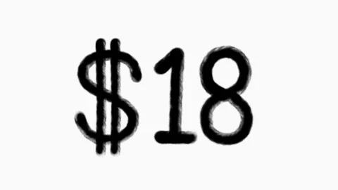 18 Dollar Hand Drawn Animation For Finance Currency Money Business Concept Stock Footage 303938644