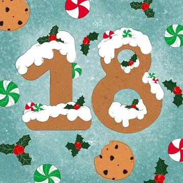 18 gingerbread figure Stock Illustration