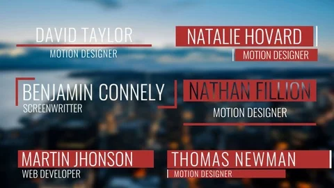 18 Lower Thirds After Effects stock