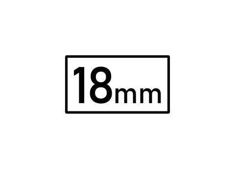 18 millimeters icon vector illustration, 18mm size Illustrazione stock