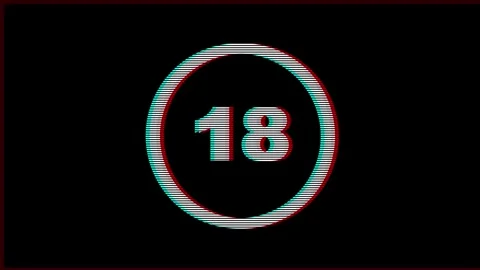 18+ Not Allowed Sign indicating age restriction and adult content warning for Vídeo Stock 346527978