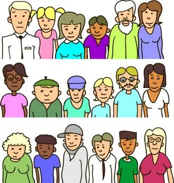 18 people Illustrazione stock