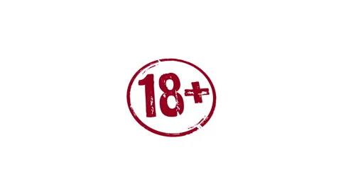 18 plus adults only stamp and stamping isolated animation Stock Footage 308030014