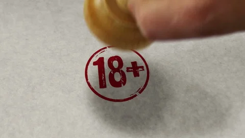 18 plus adults only stamp and stamping loop animation Stock Footage 308030136