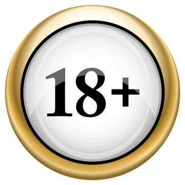 18 plus icon Illustrazione stock