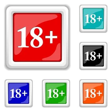 18 plus icon Illustrazione stock
