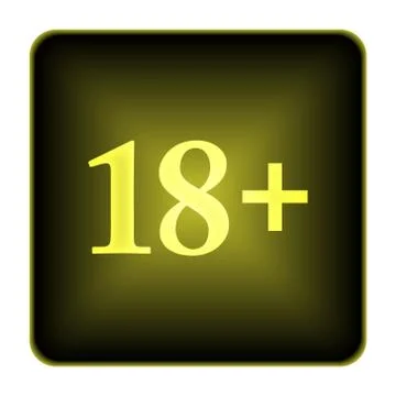 18 plus icon. internet button on white background.. Stock-Illustration