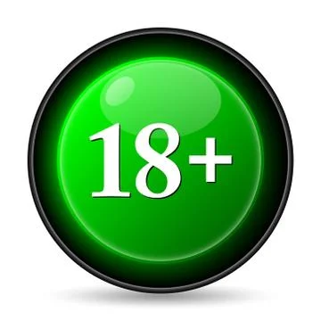  18 plus icon. internet button on white background.. Stock-Illustration