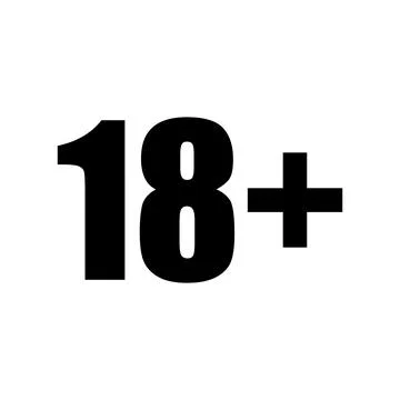 18 plus icon in trendy flat style isolated on white background. 18 plus icon Stock Illustration