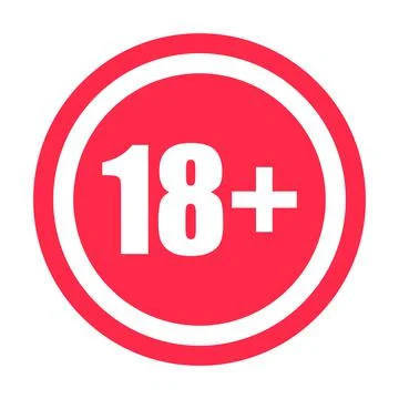 18 plus icon vector under eighteen years prohibition sign, adults only for yo Stock-Illustration
