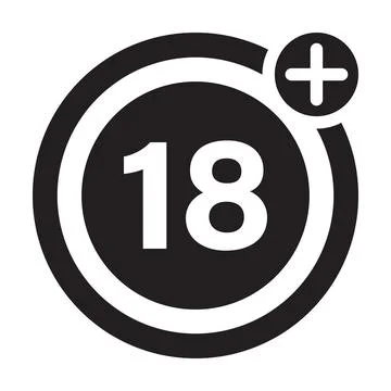 18 plus icon vector under eighteen years prohibition sign, adults-only for yo Stock-Illustration