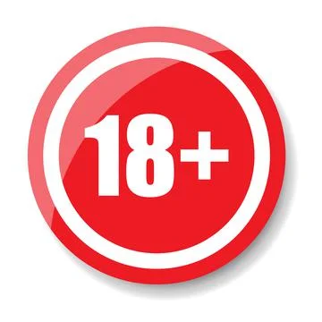 18 plus icon vector under eighteen years prohibition sign, adults only for yo Stock Illustration
