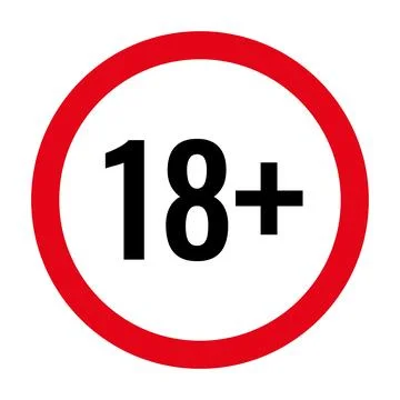18 plus only icon. Stock Illustration