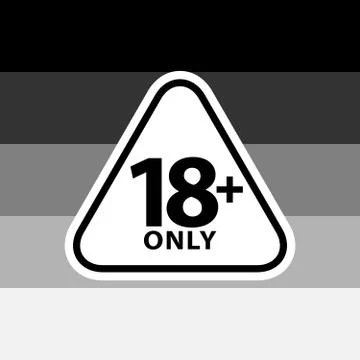 18 plus only sign warning symbol on the heterosexual pride flags background,  스톡 일러스트
