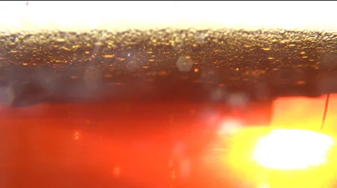 18 Second Beer in Glass Close Up Stock Footage 23115454