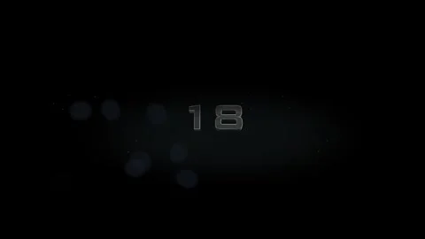 18 title metal text on black alpha channel background Stock Footage 295814304