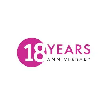 18 years logo Stock Illustration