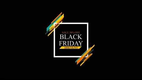 180 Animation Text Motion Graphics Black Friday Sales 50 Vidéo 233331748