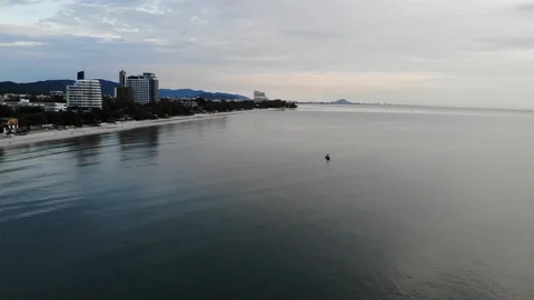180 degree pan from the ocean Stock Footage 116881920
