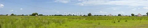 180 degree panorama of south sudan Stock Photos