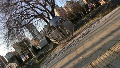 180 degree rotating earth globe Stock Footage 146098839