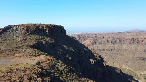 A 180-Degree View Of the Gran Canaria Valley Landscape Stock-Footage 111836632