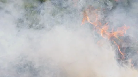 180 fps slow motion fire and smoke Stock Footage 56953113
