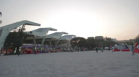 180 pan - 2015 Taiwan lantern festival Video stock 46973565