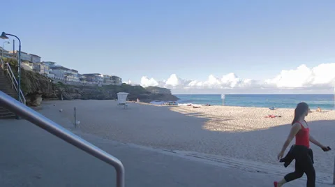 180 pan of bronte beach Stock Footage 36734103