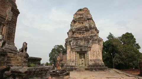 180º Pan of top pinnacles of Pre Rup Stock Footage 12439082