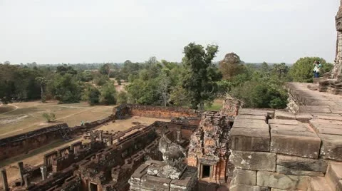 180º Pan from top of Pre Rup Stock Footage 12436892