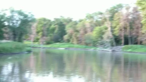 180 Panning of River at Sunset Vidéo 12570691