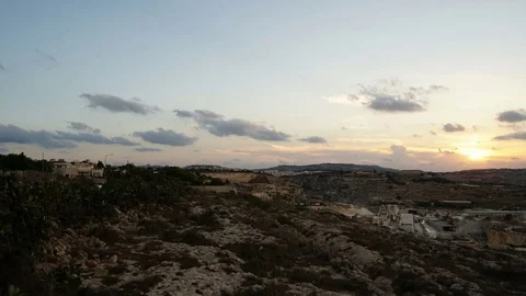 180' Time Lapse video from Malta, Naxar and surroundings at sunset. 스톡 동영상 95974202