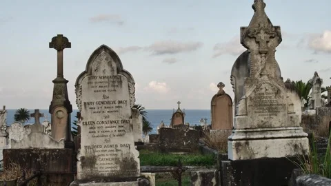 1800s children burial plot at a Sydney cemetery 4K Vídeos de archivo 274108341