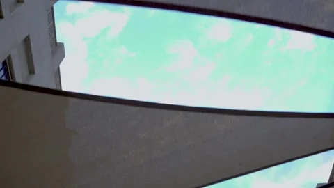 18/12/2022: Camera Angled towards Sky in Heritage Market, Dubai Video stock 270056173
