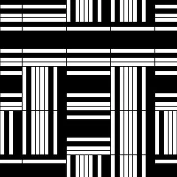 1839 Seamless pattern with horizontal and vertical black lines Illustrazione stock