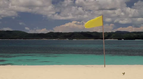 184 Yellow flag Stock Footage 23314312