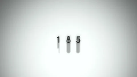185 3D title animation matte black text on a white background Stock Footage 300715059