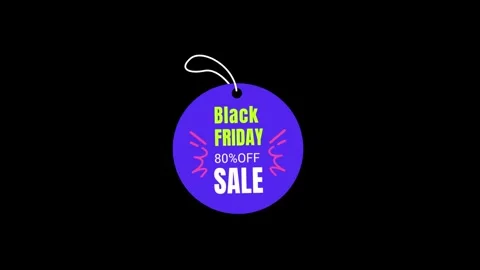 186 Animation Text Label Black Friday Sale 80 Vidéo 301559168